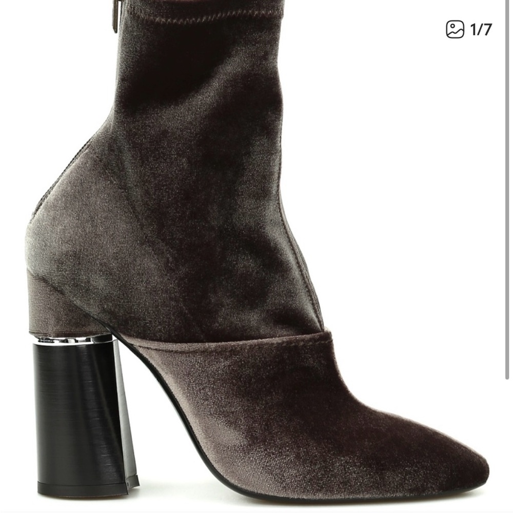 3.1 Phillip Lim Velvet Kyoto Heeled Boots - size 41